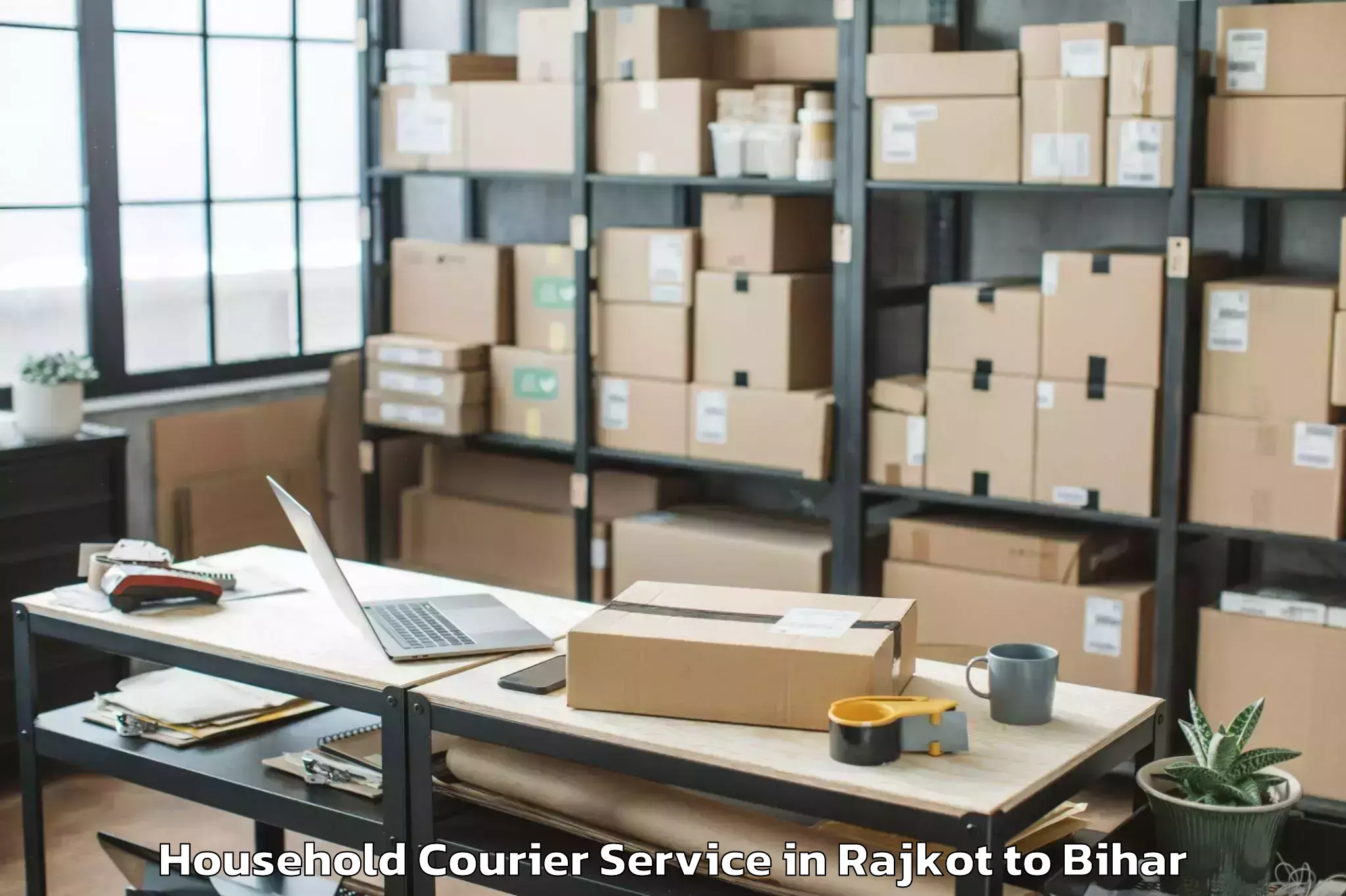 Professional Rajkot to Akbar Pur Barari Household Courier